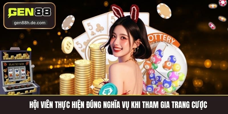 Hội viên thực hiện đúng nghĩa vụ khi tham gia trang cược