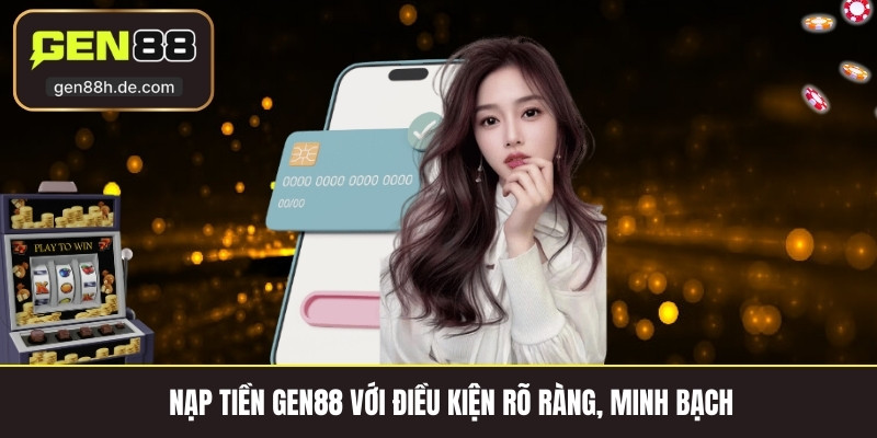 Nạp tiền gen88 với điều kiện rõ ràng, minh bạch 