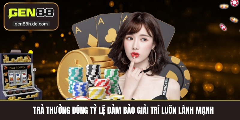 Trả thưởng đúng tỷ lệ đảm bảo giải trí luôn lành mạnh 